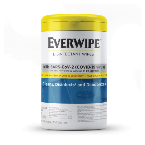Everwipe 101075 - Disinfecting Wipe - 7x7 - 75 Sheet Canister (6)