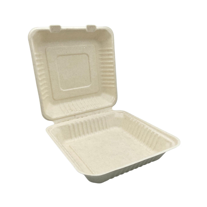 Fortuna 15673 - Clamshell Container - Biodegradable - 1 Compartment - 9x9x3 (200)