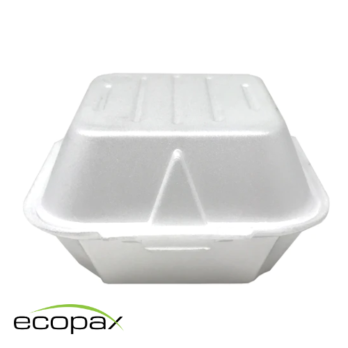 Ecopax 225 - Clamshell Container - Foam - Sandwich - White - 5.938x5.5x3.375 (500)