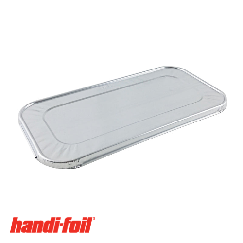 Handi-foil 4030-25-200FC - Disposable Pan Lid - Aluminum - 1/3 Size - Full Curl Lid (200)