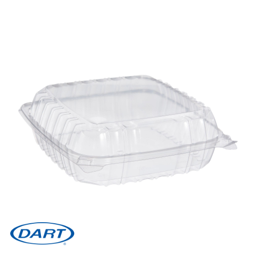 Dart C95PST1 - Clamshell Container - Polystyrene - Clear - Large - 8.9x9.4x3 (200)