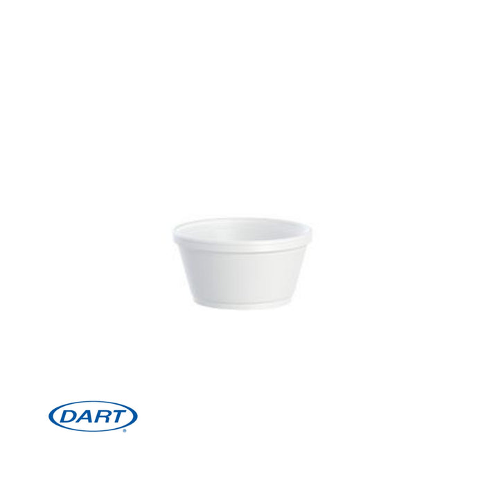 Dart 8SJ20 - Disposable Bowl - Foam - J Cup - White - 8 oz - Squat (1000)