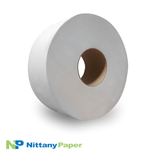 Nittany NP-73041000 - Toilet Paper Tissue - 2 Ply - Jumbo Roll - 9 in dia - 3.3 in x 500 ft (12)