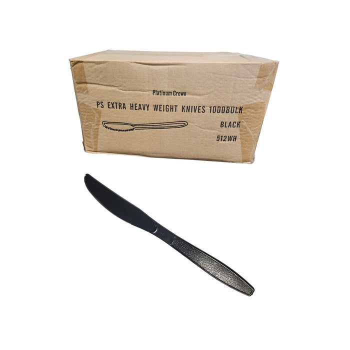 Platinum Crown 512WH - Disposable Knife - Extra Heavyweight - Black (1000)