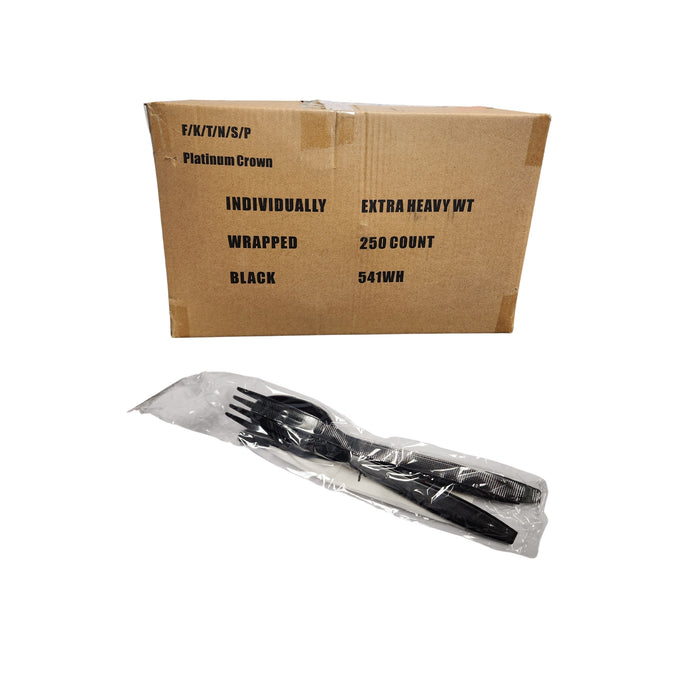 Platinum Crown 541WH - Cutlery Kit - 6 in 1 - F/K/TS/S/P/N - Black (250)