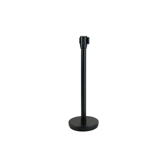 Winco CGS-38K - Stanchion Post - With Retractable Belt - Black - 36 in (1)