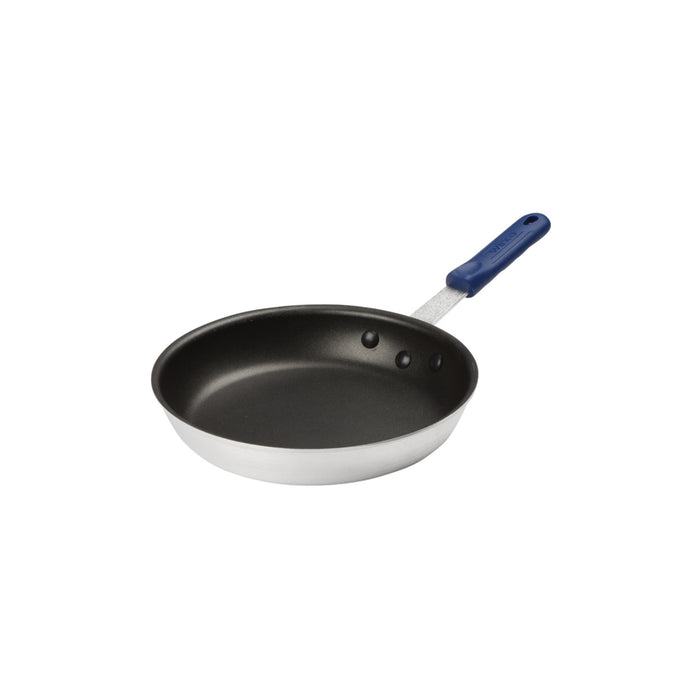 Winco AFP-10XC-H - Fry Pan - Aluminum - Gladiator - Excalibur - Blue Handle Sleeve - Non-Stick - 10 in (1)