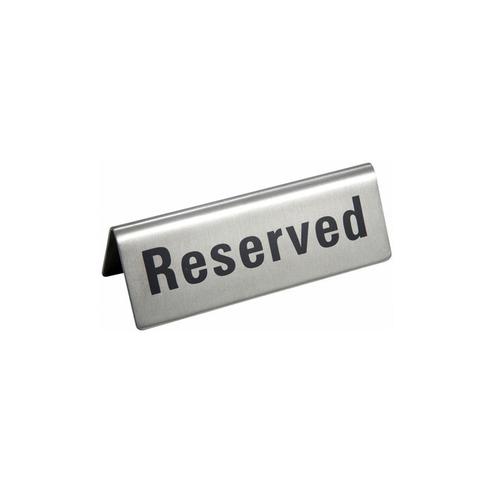 Winco RVS-4 - Sign - 4.75x3.75 - "Reserved" (1)