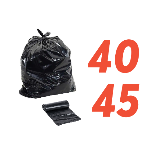 Trinity Plastics PT46H - Trash Bag Liner - Black - 40-45 gal - 1.5 mil (100)